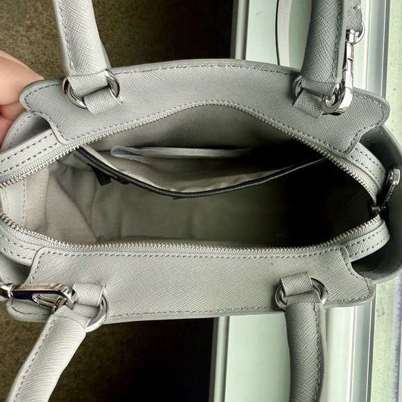 NWOT REBECCA MINKOFF Grey Mini Top Handle Satchel Crossbody Handbag - Picture 3 of 6